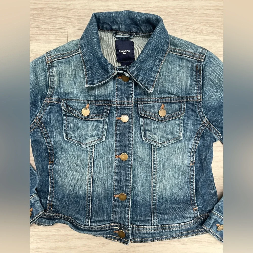 GAP Kids Girls Denim Jean Jacket Medium Wash Size S 6-7 Years
